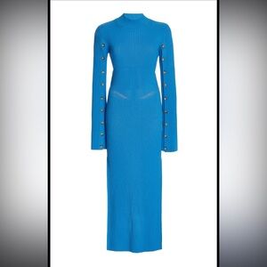 NWT Anna October-PARIS BREAKFAST OPEN-BACK RIBBED-KNIT MAXI DRESS. Size L